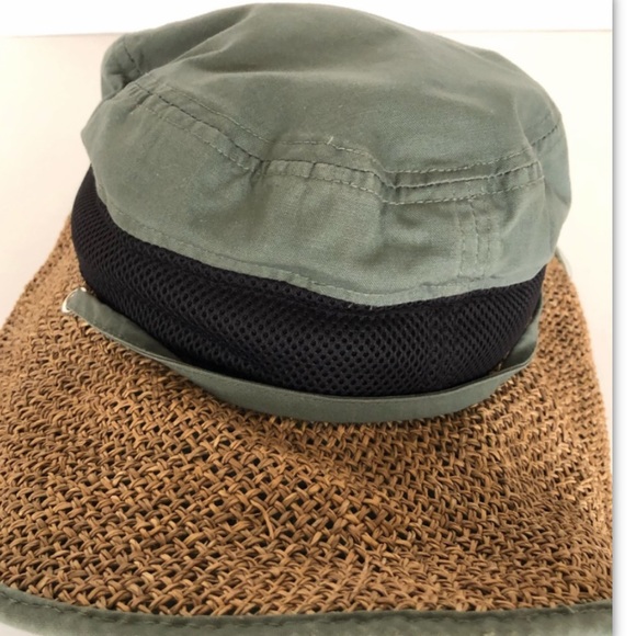 Columbia “Ranger Booney” Olive Green Straw Fishing Hunting Floppy Sun Safari Hat - Picture 4 of 8